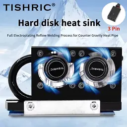 Радіатор для M.2 RGB, Black, вентилятор (2 шт, 3-pin TISHRIC teh0027955 - мініатюра 4
