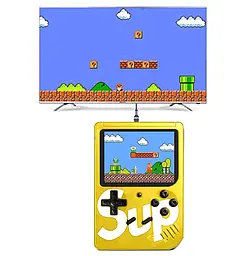Портативна ретроконсоль 8 біт приставка Денді Retro Game Box SUP 400 in 1 Жовта з доставкою (ST) - мініатюра 3