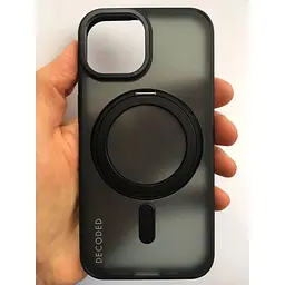 Чохол Decoded Grip MagSafe Case для Apple iPhone 15 (6.1") Clear Black - мініатюра 2