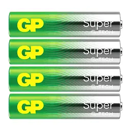 Батарейки GP SUPER ALKALINE 1.5V 24A21-SB4 Лужні LR03 AAA 4 шт. - мініатюра 1