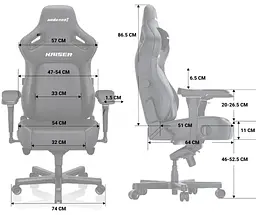 Ігрове крісло Anda Seat Kaiser 4 Size XL Maroon Premium PVC (AD12YDDC-XLL-20-A-PV/C) - мініатюра 6