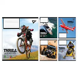 
Зошити учнівські 60 аркушів клітинка Yes Thrill Seekers, 10 шт. в упаковці