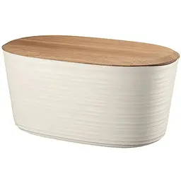 Хлібниця Guzzini Tierra з бамбуковою кришкою 39.2x23.2x19 см молочна (179600156)