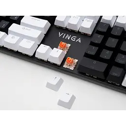 Клавіатура Vinga KBGM-095 LED Orange Switch USB White/Black (KBGM-095Y White/Black) - мініатюра 6