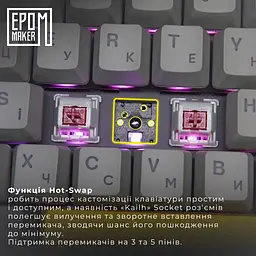 Клавіатура Epomaker Shadow-S Mulan White механічна бездротова (SHS-W-M) - мініатюра 18
