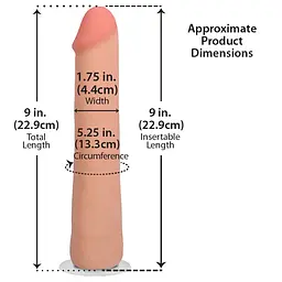 Фалоімітатор Doc Johnson The Realistic Cock ULTRASKYN 9 Inch Vanilla - мініатюра 5