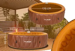 Джакузі-SPA надувне Thunder MOCHA 6-місне + сірі меблі з ротанга – 8 шт (MOCHA-FULL-GRAY) - мініатюра 7
