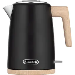 Ardesto Електрочайник EKL-F420WWD, 1.7л, метал, мат, Strix, чорний