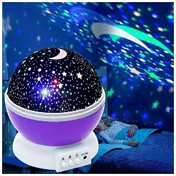 Дитячий нічник, що обертається, проектор зоряного неба Star Master Dream світлодіодний LED світильник 5 Вт Фіолетовий - мініатюра 5