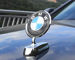 Емблема приціл BMW метал Хром 85х38х68 мм на скотчі (Завод) - мініатюра 2