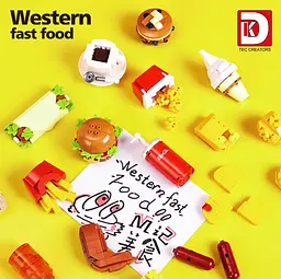 Конструктор їжа DK 5025 Western Fast Food Creator Expert Фаст-фуд, 18 моделей, 827 деталей - мініатюра 8
