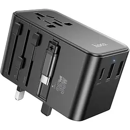 Мережевий зарядний пристрій Hoco AC18 2 USB/ Type-C PD 35W чорний