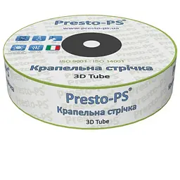 Крапельна стрічка Presto-PS емітерна 3D Tube крапельниці через 20 см 1000 м (3D-20-1000)
