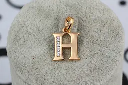 Кулон Xuping Jewelry літера Н 1.5 см золотистий