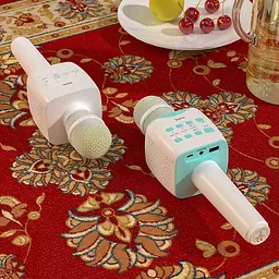 Портативна колонка-мікрофон HOCO BK5 Cantando karaoke microphone 5W White (6931474742292) - мініатюра 4