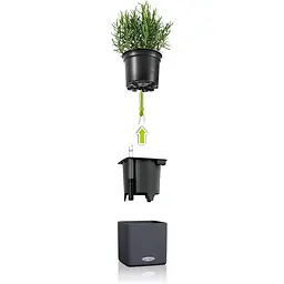 Комплект вазонів з кріпленням Lechuza Green Wall Home Kit Color 48х6х14 см білий (13398) - мініатюра 3