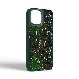 Кожаный чехол для Apple iPhone 15, Harder Nagas, зеленый, термополиуретан ТПУ + экокожа с имитацией кожи Наги, панель, защита корпуса, противоударный, микрофибра, рамка вокруг камеры, защита всего корпуса, (ARM76733) - мініатюра 2