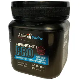 Вітаміни AnimAll VetLine Hair Skin PRO для середніх порід собак 1 г × 200 табл