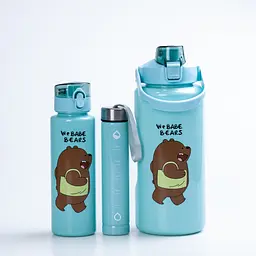 Набір пляшок для води We Bare Bears Tote Life Гріз 300/700/2000 мл, м'ятний HPZSB120014M - мініатюра 4