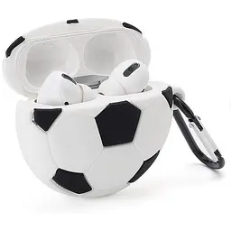 Силіконовий футляр Brand для навушників AirPods 3 + карабін Football - мініатюра 2