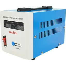 Стабилизатор напряжения Westech SVR-500VA/375W однофазный, напольного монтажа, LED дисплей, DC150-270V, AC230±8 375 Вт (WS-SVR-500)