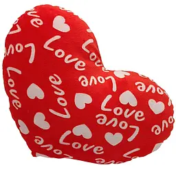 Дитяча м’яконабивна іграшка плюшева "Серце LOVE" HL-L 40 см м'яка іграшка подушка сердечко із плюшу та гіпоалергенних і екологічних матеріалів для дітей та дорослих Червоний