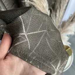 Льняні штори сіро-коричневого кольору з ефектом битого скла 2шт. 150х270 на тасьмі ALBO pbe0052950 - мініатюра 2