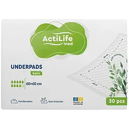 Пелюшки для малюків ActiLife Med Basic 60 х 60, 30 шт (4820174981471)