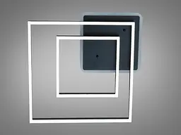 Стельова LED-люстра Diasha 2550BK LED 3color dimmer — чорна, 84 Вт, 55×55 см - мініатюра 3
