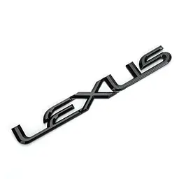 Емблема напис Lexus Чорна 167×20мм пластик, на скотчі