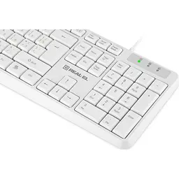 Клавіатура REAL-EL RK-513 USB White (EL123100047) - мініатюра 4