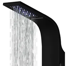 Душова панель Corsan Kaskada black LED A014MBLLED, Чорний матовий - мініатюра 2