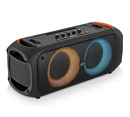 Портативная колонка REAL-EL X795 Boombox 70W Bluetooth, Echo Karaoke, TWS, RGB, Black - мініатюра 5