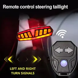 Велоліхтар із зазначенням поворотів акумуляторний red+yellow ЗУ Type-C FY-1828 - мініатюра 2
