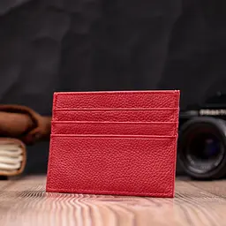 Яскравий кард-кейс із натуральної шкіри ST Leather 22445 червоний - мініатюра 8