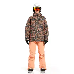 Жіноча куртка Rehall Kiki Womens 2023 XS Сірий-Рожевий - мініатюра 3
