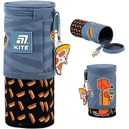 Пенал Kite 684 Crazy Street Food, шкільний без наповнення (K25-684-1)