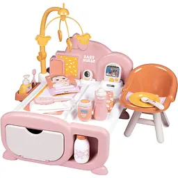 Ігровий центр Smoby Toys Бебi Ньорс. Дитяча кімната зі звуковим ефектами та аксесуарами терракотова пудра (7600220393)