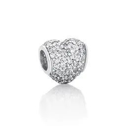 Шарм (намистина) Серце Pave (7043)