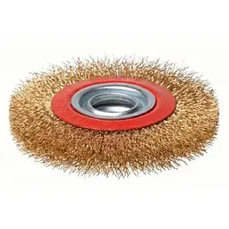 Корщітка Intertool для болгарки УШМ дискова 150 x 32мм рифлена латунь BT-6151