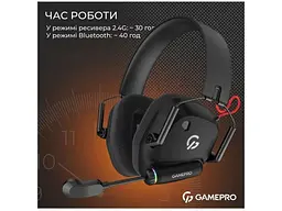 Навушники GamePro Genesis Mercury Pro 3-Mode Black (HSW120B) - мініатюра 11