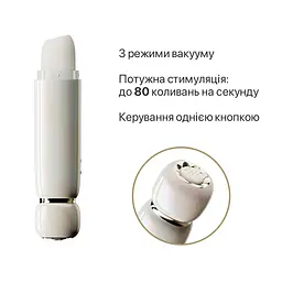 Вакуумний кліторальний стимулятор Zalo Lia Floral White - мініатюра 3