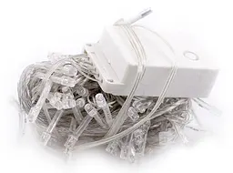 Світлодіодна гірлянда на ялинку LED 300 W-2 на 13 метрів, Білий кабель, гірлянда на 300 лампочок (ST) - мініатюра 4
