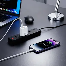 Зарядний пристрій XO 1xUSB 22.5W + 1xUSB-C PD30W white (CE42.white) - мініатюра 10