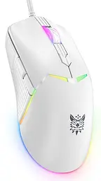 Комп'ютерна мишка Onikuma ігрова дротова з RGB підсвіткою та 6400 DPI для ПК та ноутбука Білий - мініатюра 2