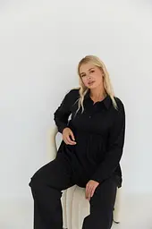 Блузка для вагітних та годуючих з шнурівкою Venice Lullababe розмір 4XL (54) Чорний - мініатюра 7