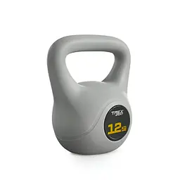 Гиря вінілова 12кг Trex Sport TX-012CKB сірий - мініатюра 2
