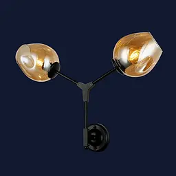 Бра в стилі лофт молекула Levistella 756LWPR0231-2 BK+BR - мініатюра 1
