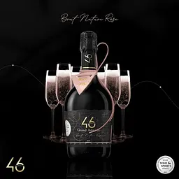 Вино ігристе 46 Parallel Grand Admiral Brut Nature Rose, рожеве, брют, 0,75 л - мініатюра 5