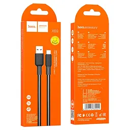 Кабель Hoco X69 Pisces Cable USB to Type-C 3A 1m Black - White - мініатюра 2